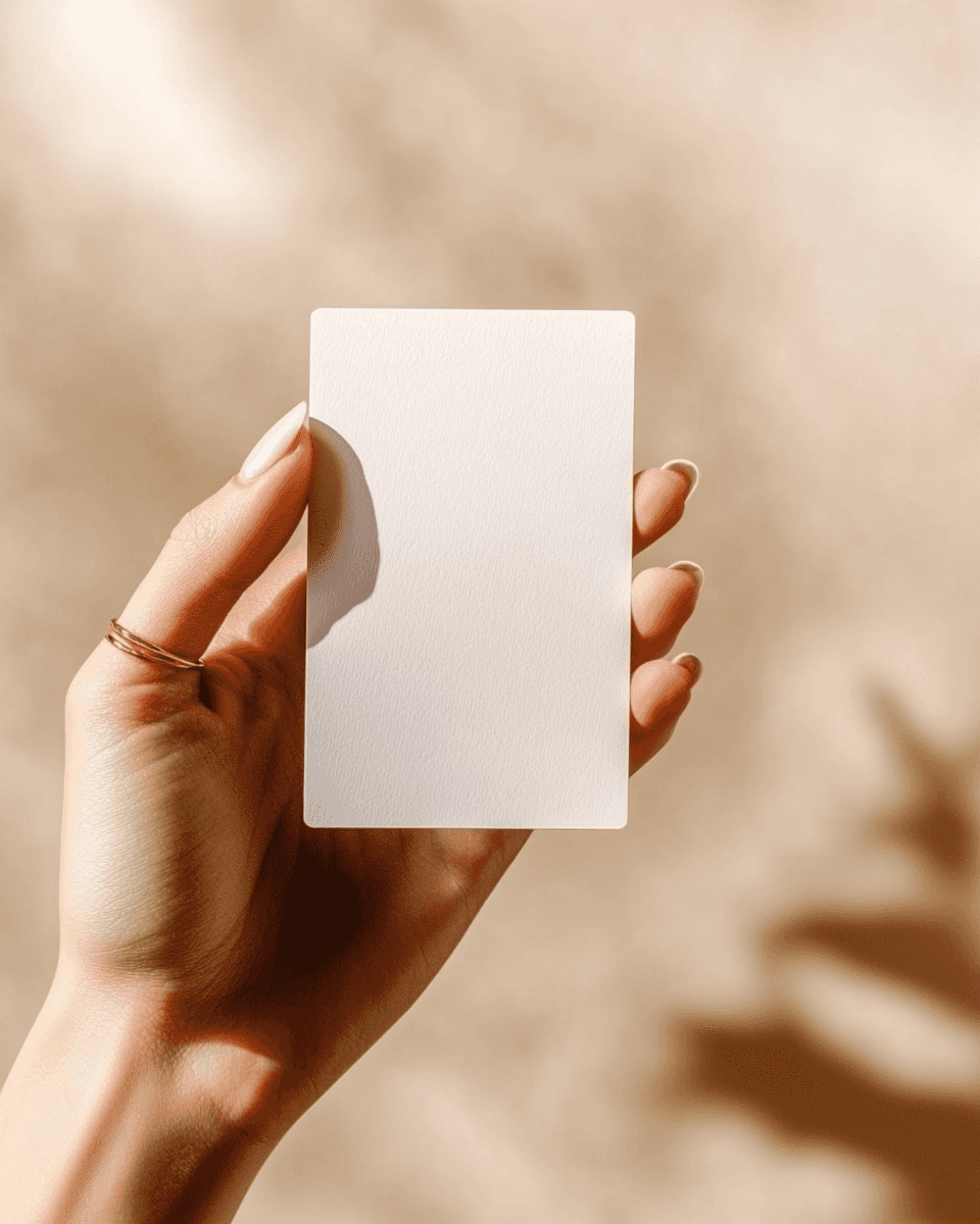 Elegant Aesthetic Card Mockup - Midjourney prompt