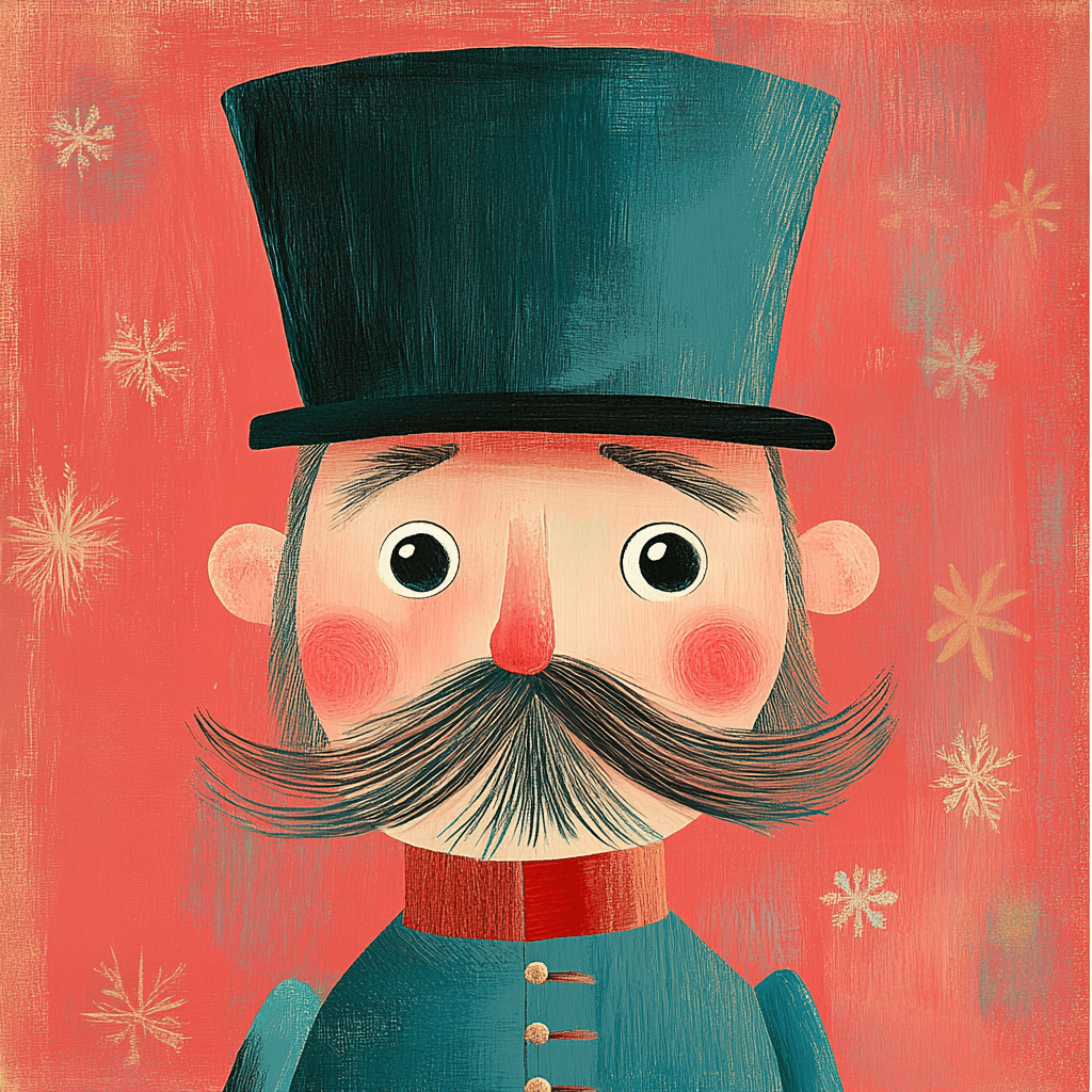 SIMPLE PAINTED NUTCRACKER PORTRAIT - Midjourney prompt