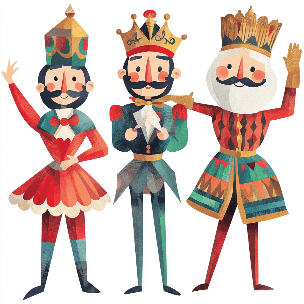 CHILDREN'S ILLUSTRATION INSPIRED NUTCRACKER ART - Midjourney prompt