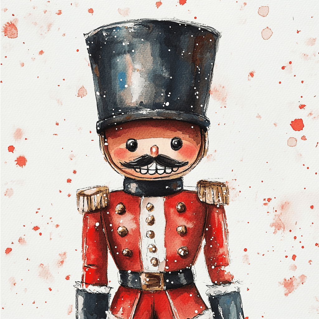 NUTCRACKER WATERCOLOR ILLUSTRATION - Midjourney prompt