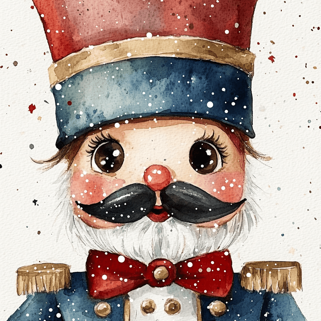 NUTCRACKER WATERCOLOR ILLUSTRATION - Midjourney prompt