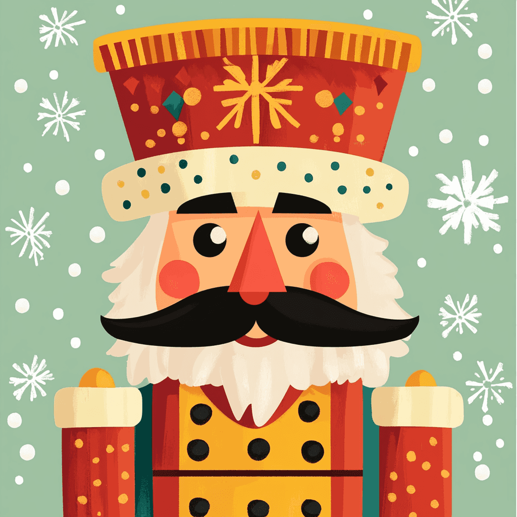 SIMPLE PAINTED NUTCRACKER PORTRAIT - Midjourney prompt