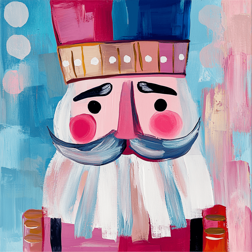 SIMPLE PAINTED NUTCRACKER PORTRAIT - Midjourney prompt