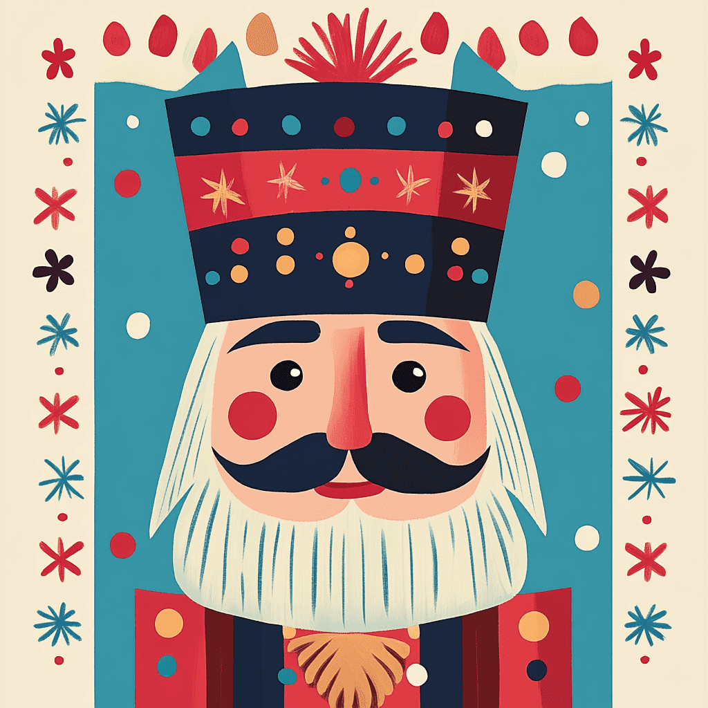 SIMPLE PAINTED NUTCRACKER PORTRAIT - Midjourney prompt