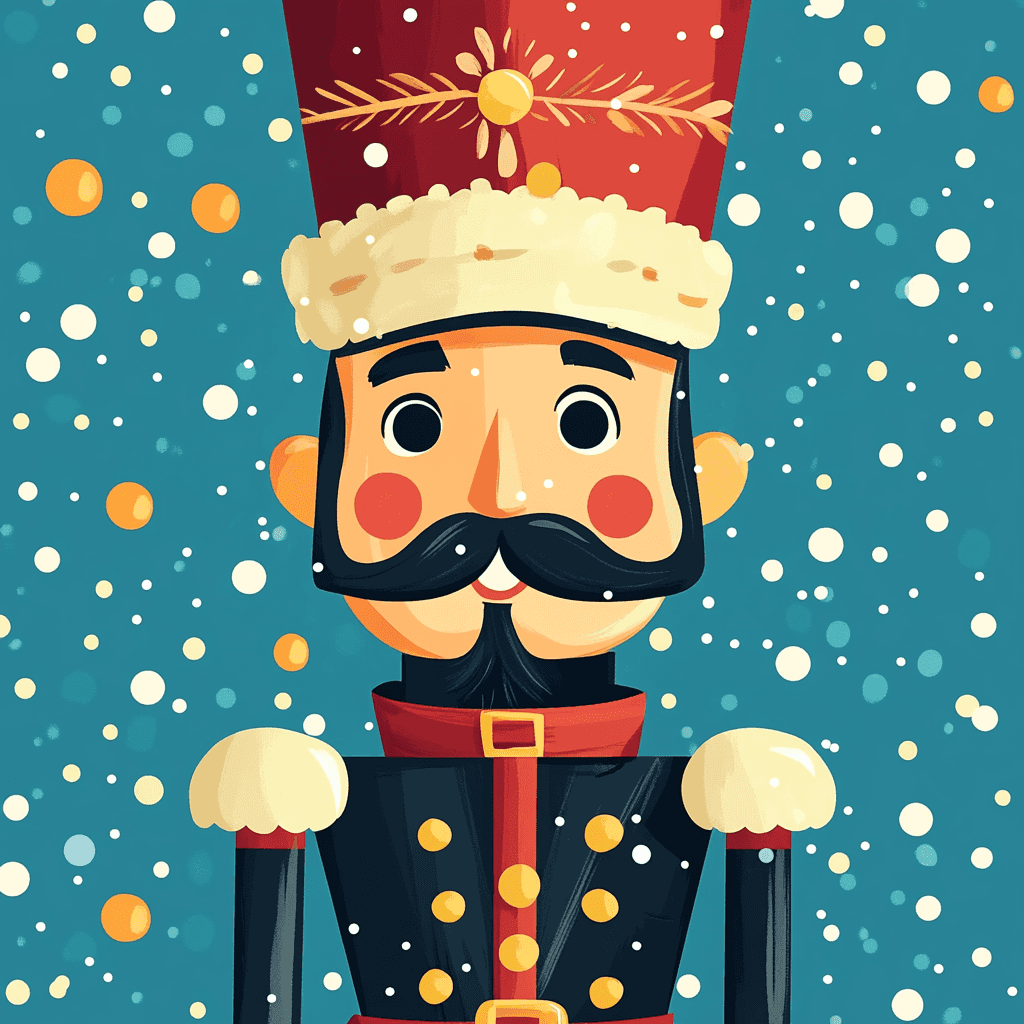 SIMPLE PAINTED NUTCRACKER PORTRAIT - Midjourney prompt