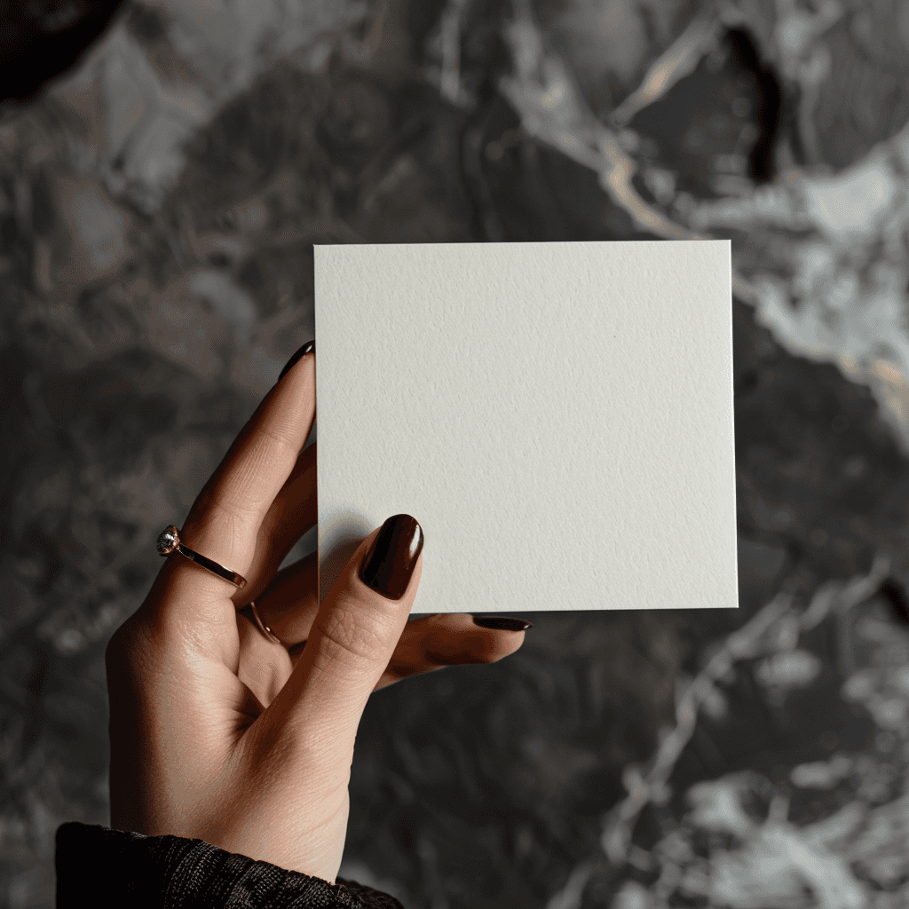 Elegant Aesthetic Card Mockup - Midjourney prompt