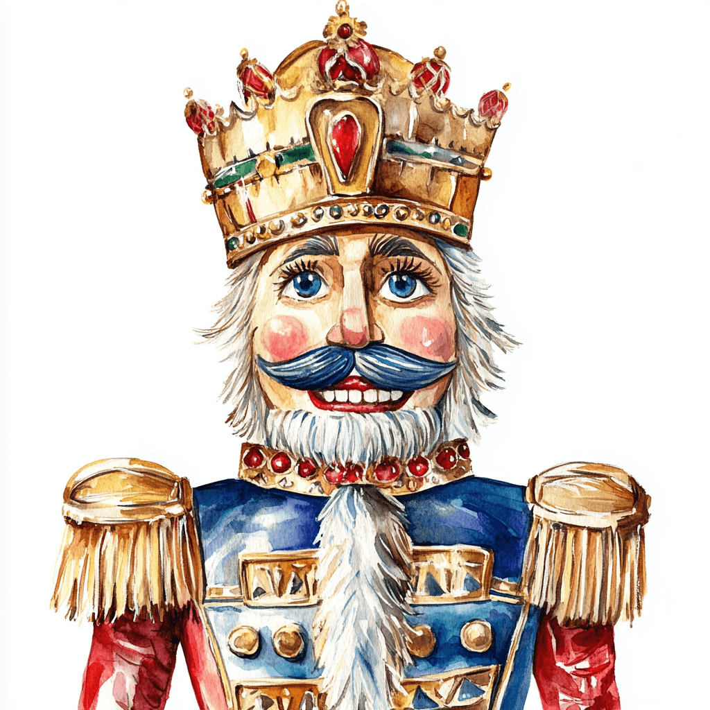 NUTCRACKER WATERCOLOR ILLUSTRATION - Midjourney prompt